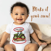 私は乗ってパパのトラクター大好き ベビーボディスーツ