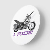 私は乗ります ラウンド壁時計 (傾斜)