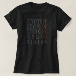 「私は乗馬か…」 馬術ティー Tシャツ