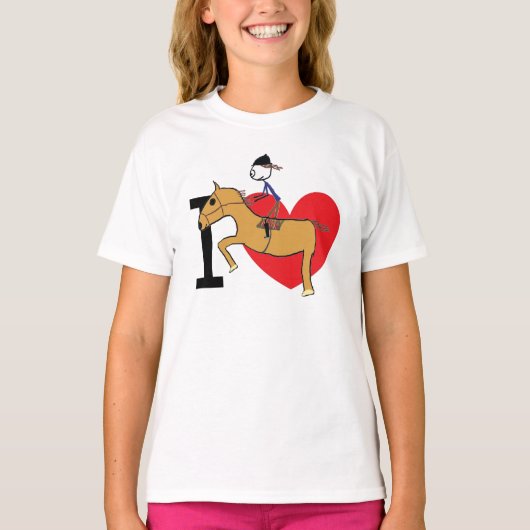 私は乗馬が大好き Tシャツ (正面)
