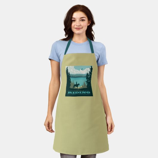 私は乗馬したい エプロン (着用した状態)