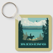 私は乗馬したい キーホルダー (正面)
