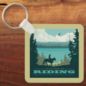 私は乗馬したい キーホルダー (正面)