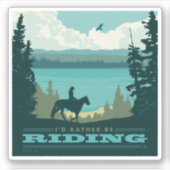 私は乗馬したい シール (正面)