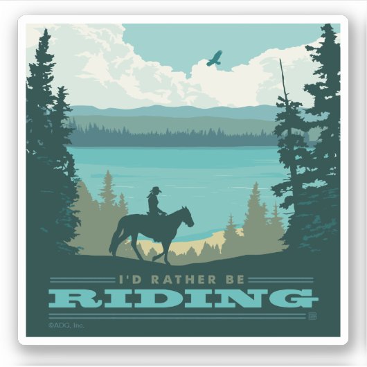 私は乗馬したい シール (正面)