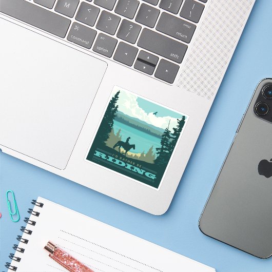 私は乗馬したい シール (ノートパソコンとiPhone)