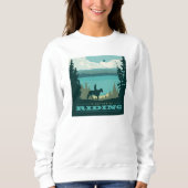 私は乗馬したい スウェットシャツ (正面)