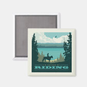 私は乗馬したい マグネット (正面/裏面)