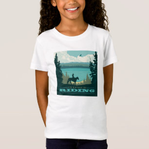 私は乗馬したい Tシャツ