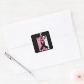 私は乳がん認識度戦士の生存者を獲得 スクエアシール (封筒)