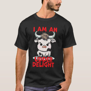 私は乳房の喜びです  牛の駄洒落 Tシャツ