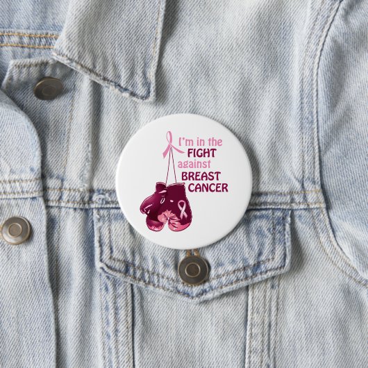 私は乳癌に対する戦いにあります 缶バッジ (インサイチュ)