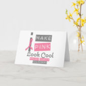 私は乳癌のピンククールに見える認識度v1 カード (黄色い花)