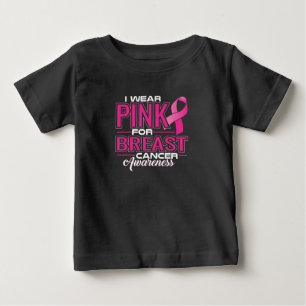 私は乳癌の認識度のためのピンクを身に着けています ベビーTシャツ
