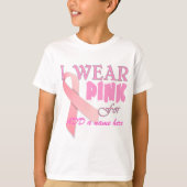 私は乳癌Awaの一流のTempateのためのピンクを身に着けています Tシャツ (正面)