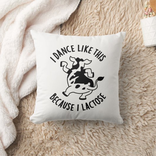 私は乳糖のグルービー牛パンので、私はこのように踊る クッション (ブランケット)