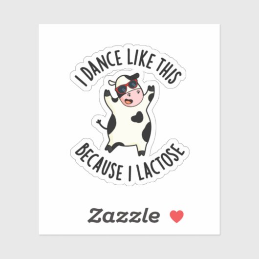 私は乳糖の牛パンを食べるのでおもしろい、このような踊り シール (シート)