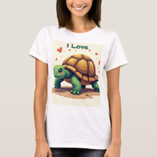 私は亀が大好きだ Tシャツ