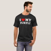 私は亀が大好きで、私はカメをハートする Tシャツ (正面フル)