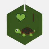 私は亀が大好き ガラスオーナメント (裏面)
