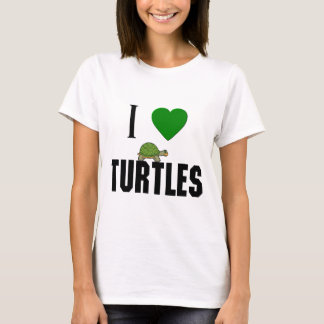 私は亀が大好き Tシャツ