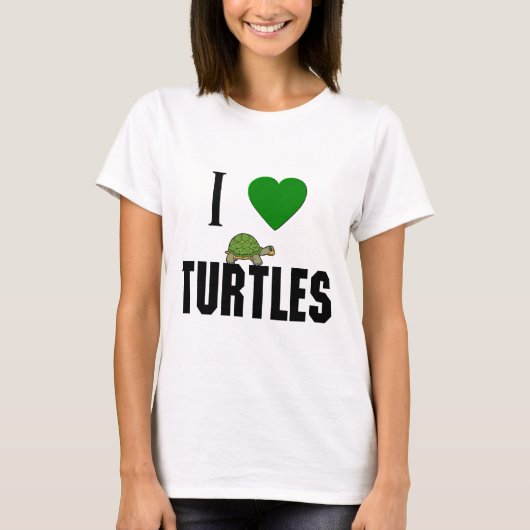 私は亀が大好き Tシャツ (正面)