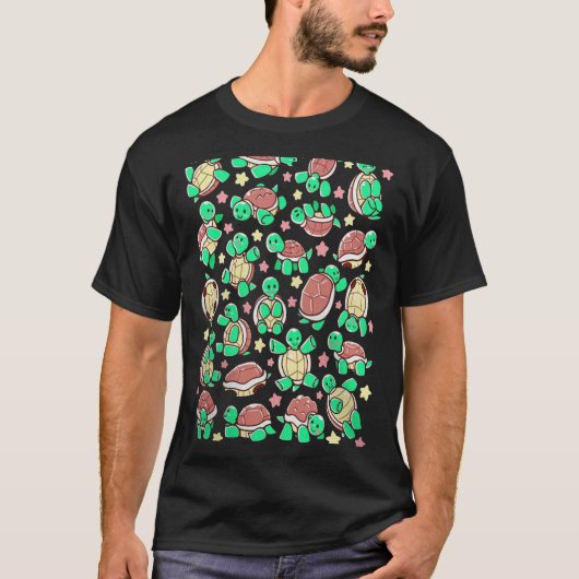 私は亀が大好き Tシャツ (正面)