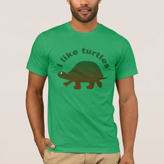 私は亀が好きだ Tシャツ (正面)