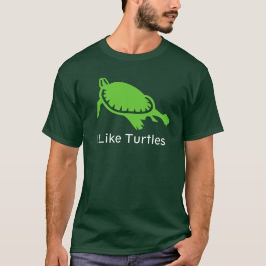 私は亀が好きだ Tシャツ (正面)