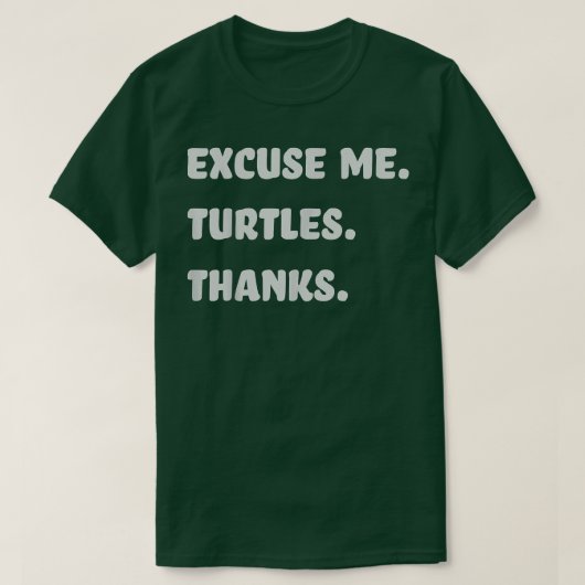 私は亀が好きで亀感謝していを愛する Tシャツ (デザイン正面)