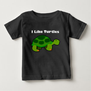 私は亀が好き – ベビー素晴らしジャージーTシャツ ベビーTシャツ