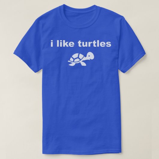 私は亀のかわいい亀おもしろいのペットが好き Tシャツ (デザイン正面)
