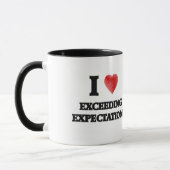 私は予想を超過することを愛します マグカップ (左)