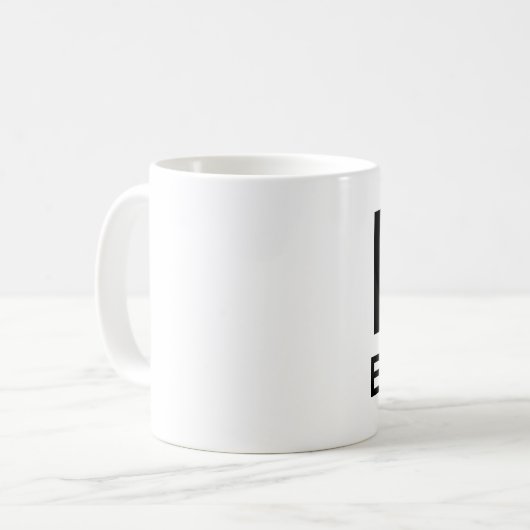 私は予算が大好きだ コーヒーマグカップ (正面左)