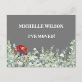 私は予算ユーカリの緑のフローラ移動を移動 案内ポストカード (正面)