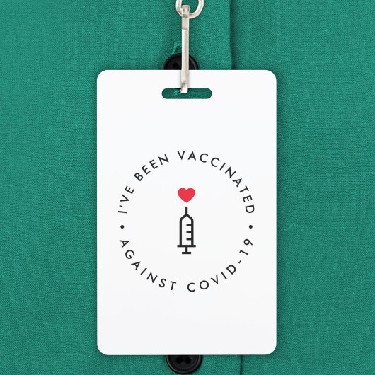 私は予防接種を受けた | Covid-19ハート針 バッジ