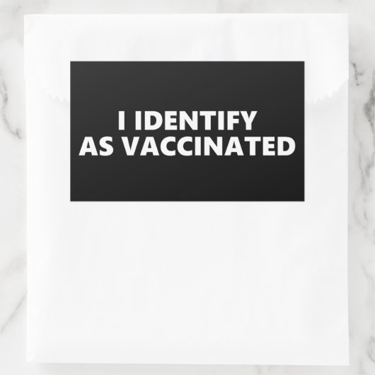 私は予防接種を受けていると見なす 長方形シール (バッグ)