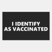 私は予防接種を受けていると見なす 長方形シール (正面)