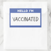 私は予防接種を受けている 長方形シール (バッグ)