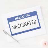 私は予防接種を受けている 長方形シール (封筒)