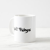 私は事の繁雑なおっちょこちょいのこぼします コーヒーマグカップ (正面左)