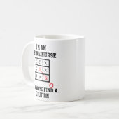 私は事務看護師です。
いつも解決策を見つけるマグカップ コーヒーマグカップ (正面左)