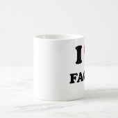 私は事実を愛します コーヒーマグカップ (中央)