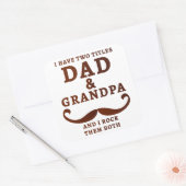 私は二つのタイトルを持っている：パパ&おじいちゃん – と私は彼らをロック スクエアシール (封筒)