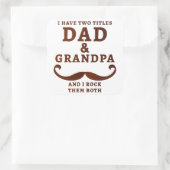 私は二つのタイトルを持っている：パパ&おじいちゃん – と私は彼らをロック スクエアシール (バッグ)
