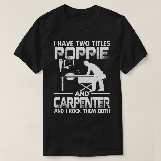 私は二つのタイトルを持っているPOPPIEと大工とIロック Tシャツ (デザイン正面)