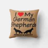 私は二人のドイツ人の羊飼いが大好き クッション (裏面)