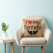 私は二人のフェレットが大好き クッション (椅子)