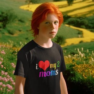 私は二人の母ゲイプライド・パレード・キッズが大好き Tシャツ