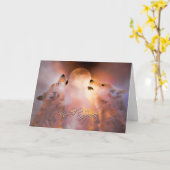 私は二人の狼の魂の仲間を愛している カード (黄色い花)